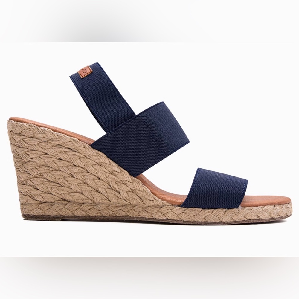 Tommy Bahama André Assous Allison Wedges Blue Size 9M Good Preloved Condition